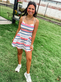 Baseline UV Protection Printed Dress grapefruit