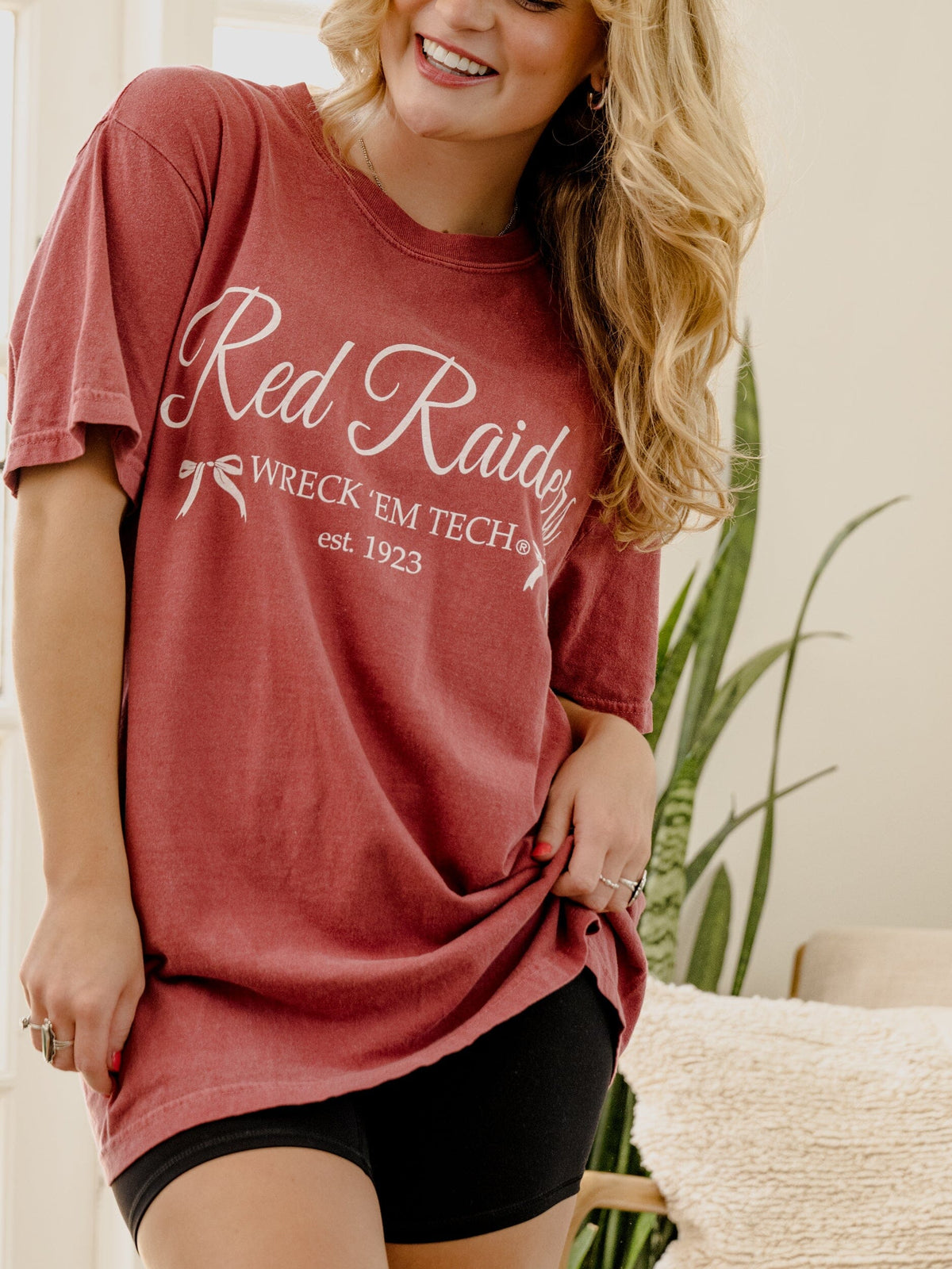 Texas Tech Established Bows Red Tee