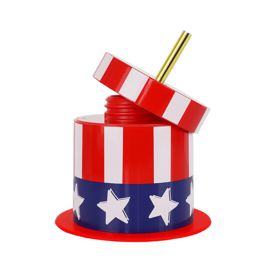 HATS OFF TO THE USA SIPPER SET WITH STRAWS