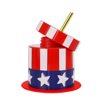 HATS OFF TO THE USA SIPPER SET WITH STRAWS