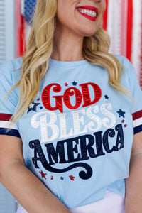 BC GOD BLESS AMERICA SPARKLE TEE