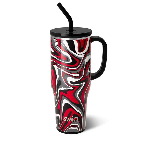 Mega Mug 40oz- Fanzone Black and Red