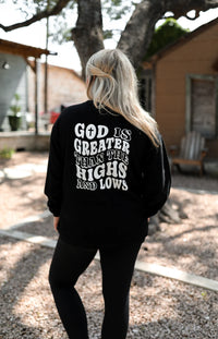 God Is Greater Than Corded Sweatshirt