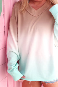 Oversized Terry Color Blocked