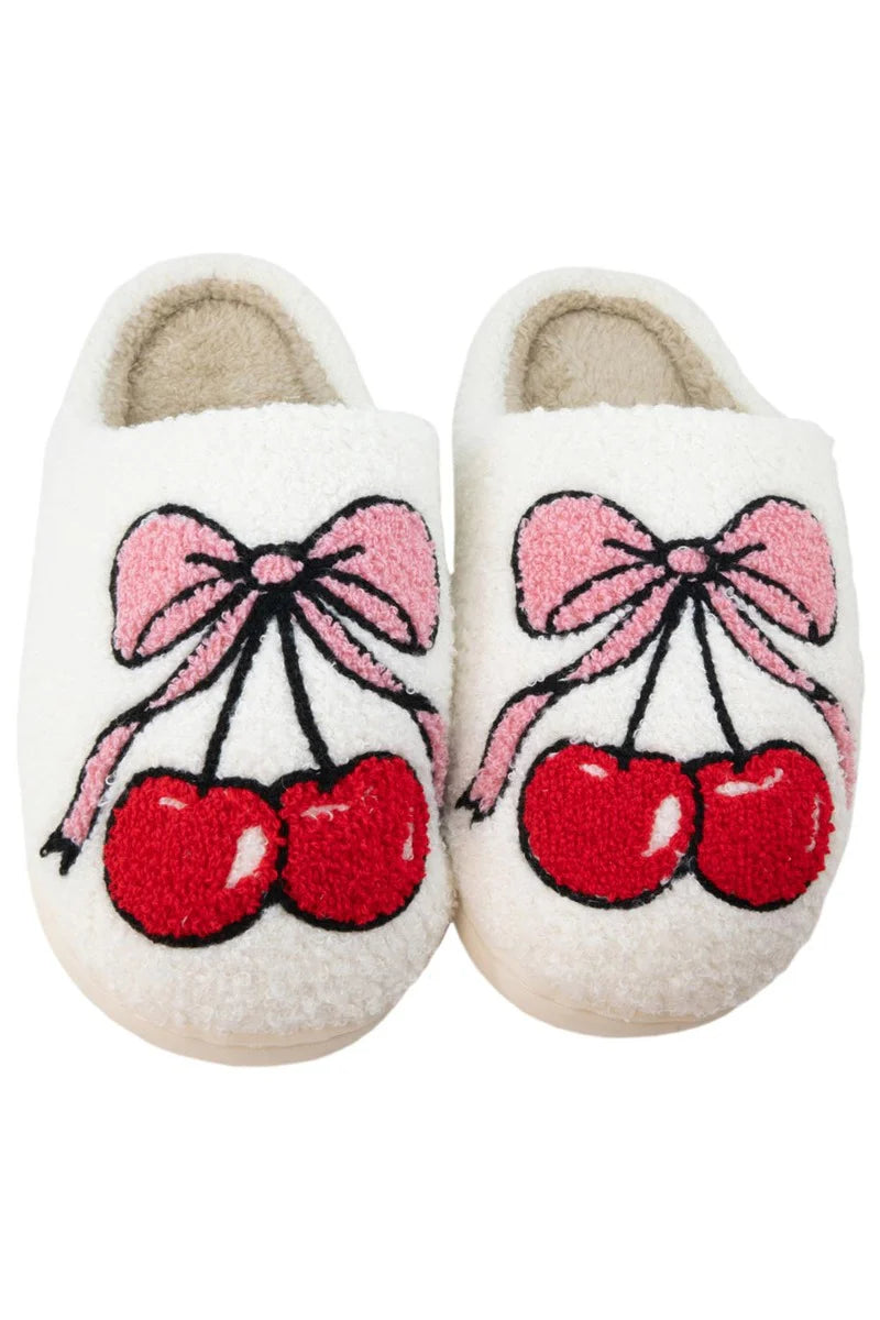 Cherry Bow Slippers Shoes