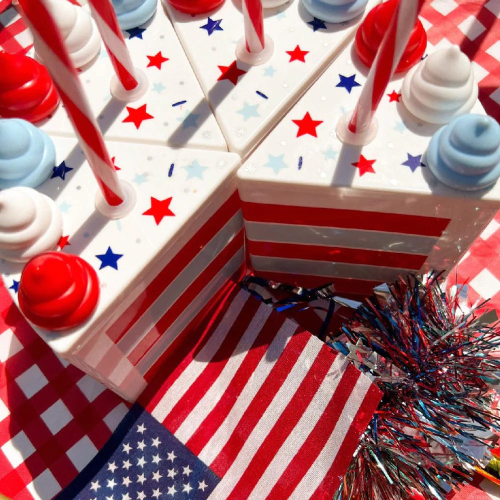 SLICE OF FUN PATRIOTIC SIPPER WITH STRAW