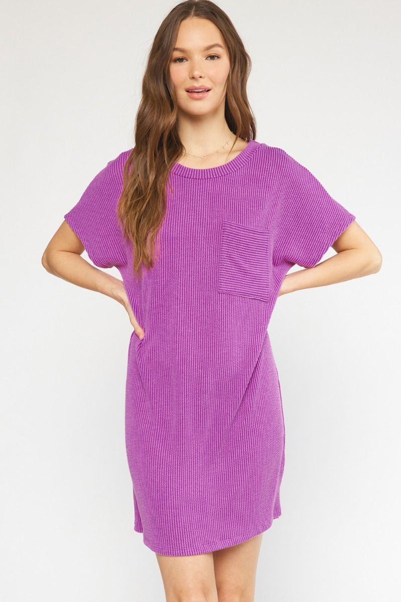 The Best Tee Dress Ever- Purple