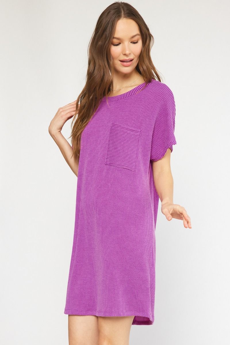 The Best Tee Dress Ever- Purple