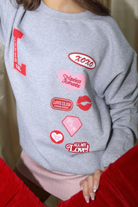 lover girl patches sweatshirt