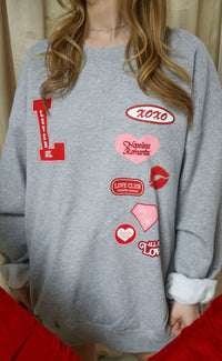 lover girl patches sweatshirt