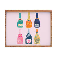 Champagne Bottles Pink Tray