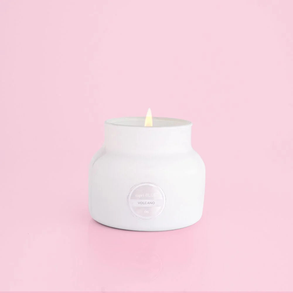 Volcano White Petite Candle, 8 oz