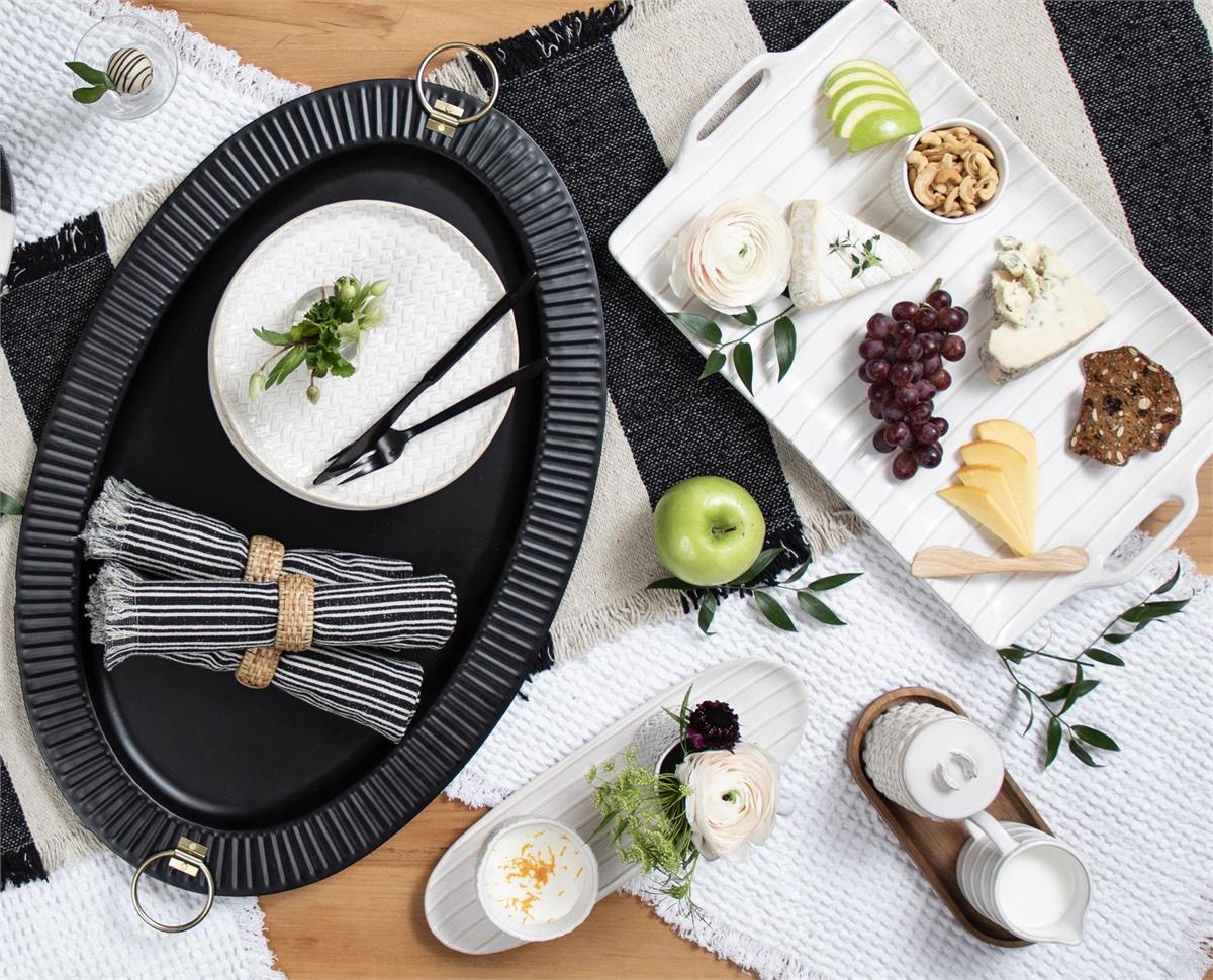 Black Oval Tray