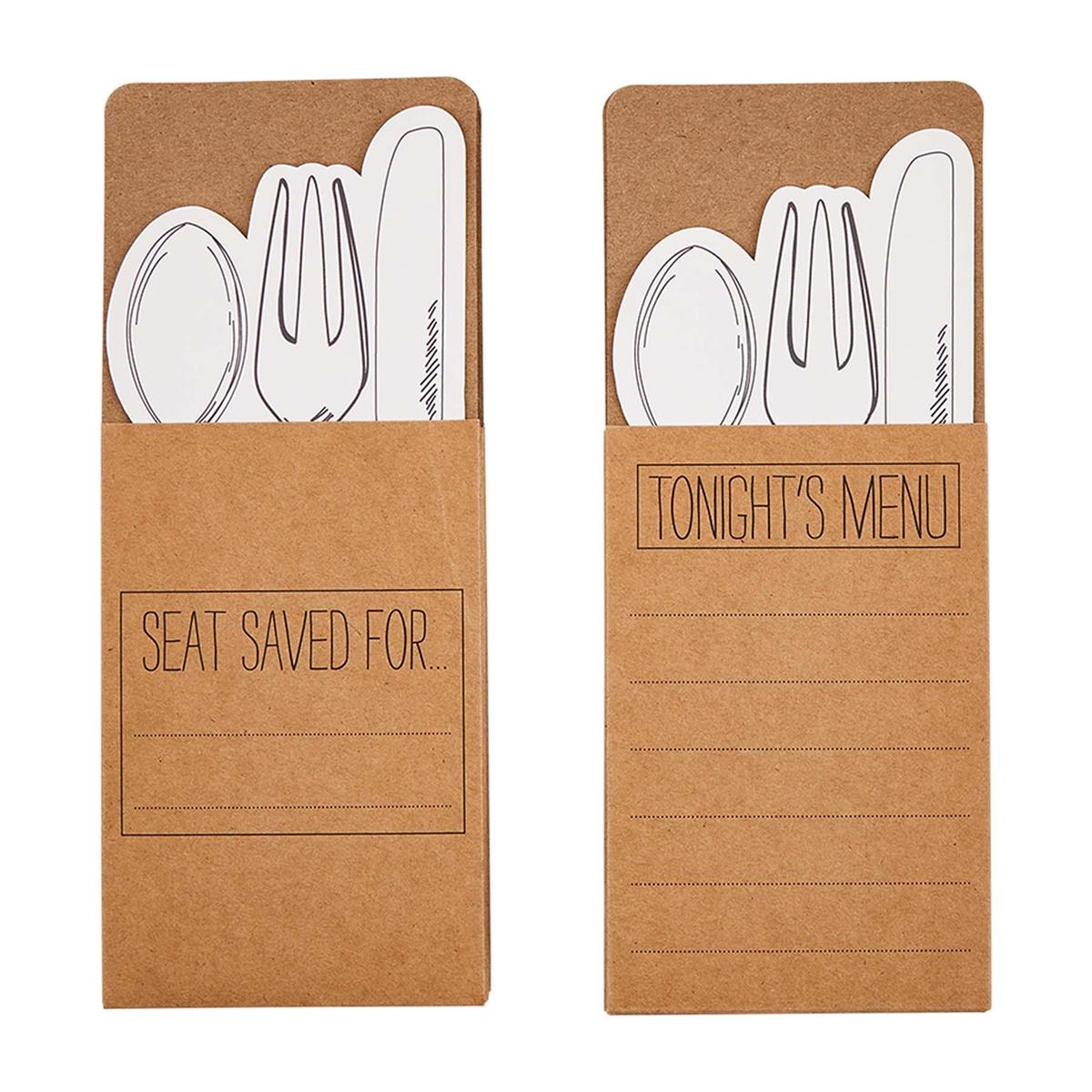 Menu Silverware Holder Set