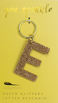 Glitter Letter Keychain
