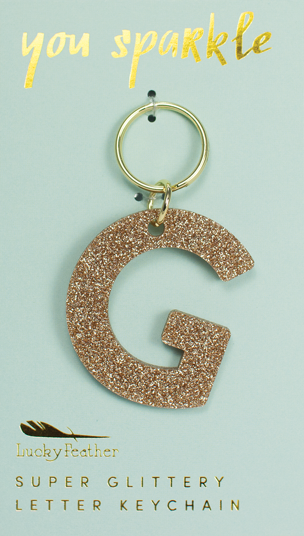 Glitter Letter Keychain