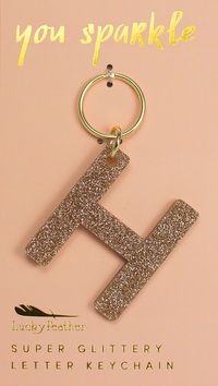 Glitter Letter Keychain