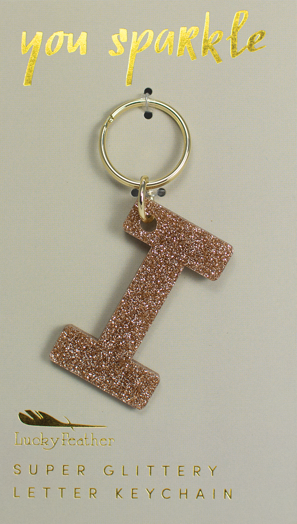 Glitter Letter Keychain