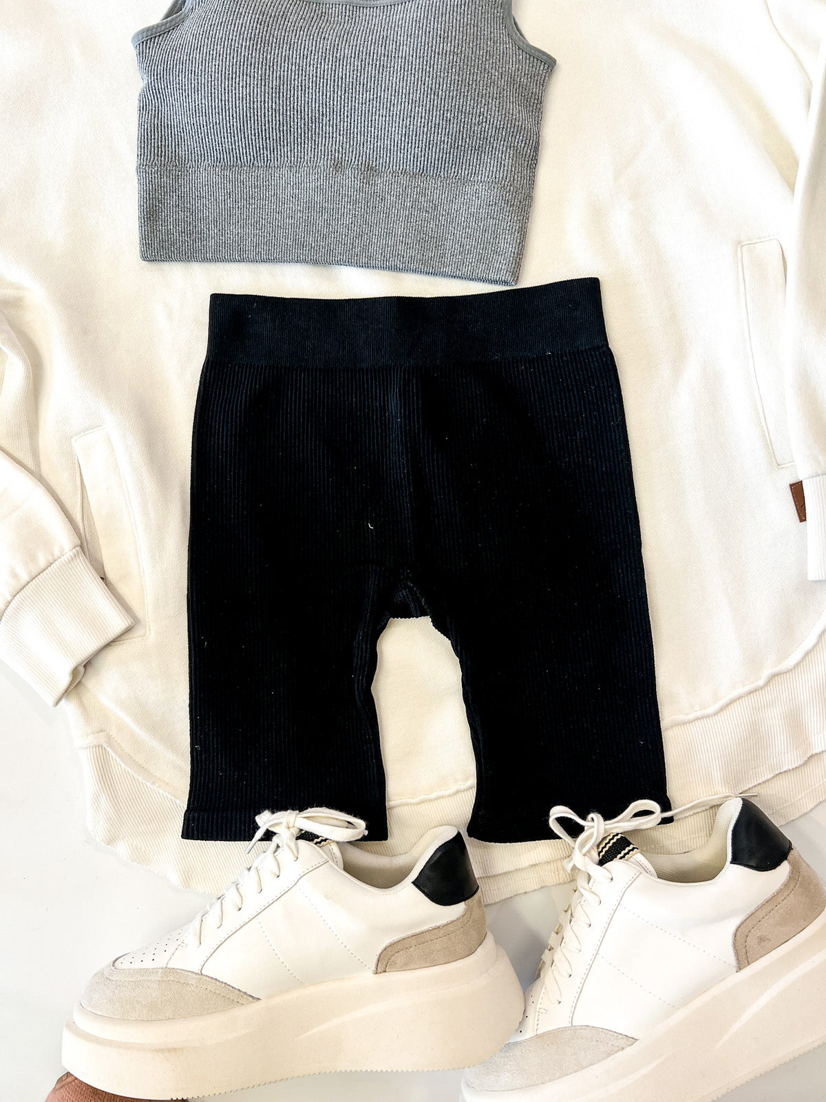 Ribbed Biker Shorts