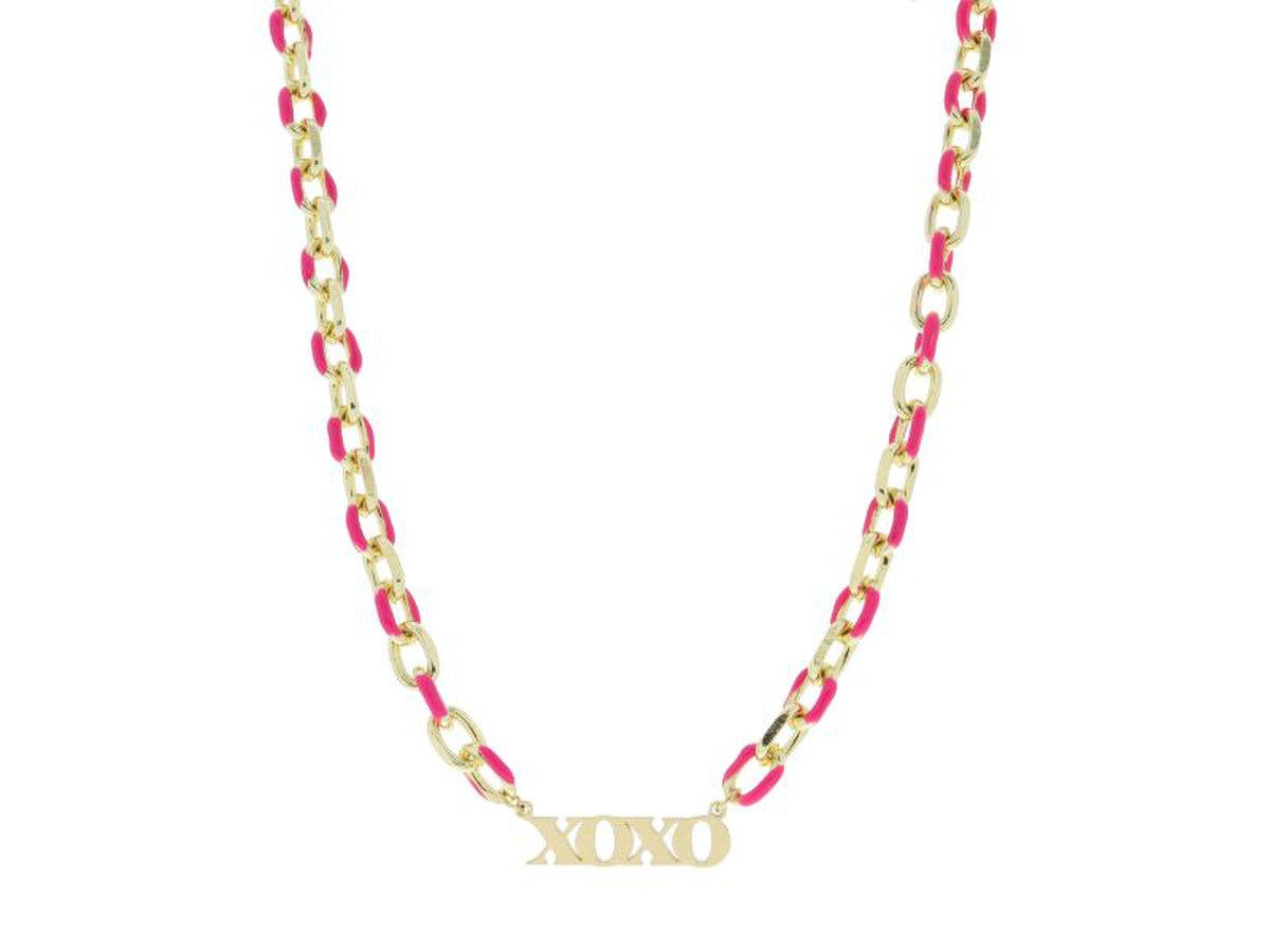 Enamel Chain Charm Necklaces
