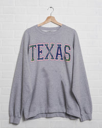 Texas plaid arch sweatshirt