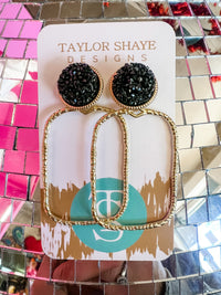 Glitter top hoops