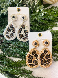Leopard beaded Earrings