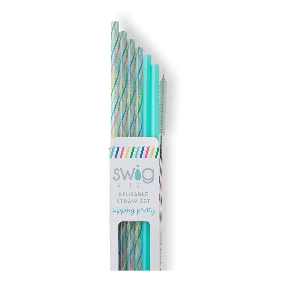 Reusable Swig Straw Set