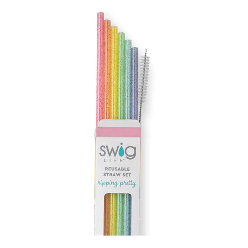 Reusable Swig Straw Set